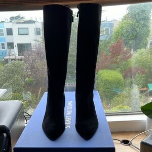Stuart Weitzman Black Heeled Boots